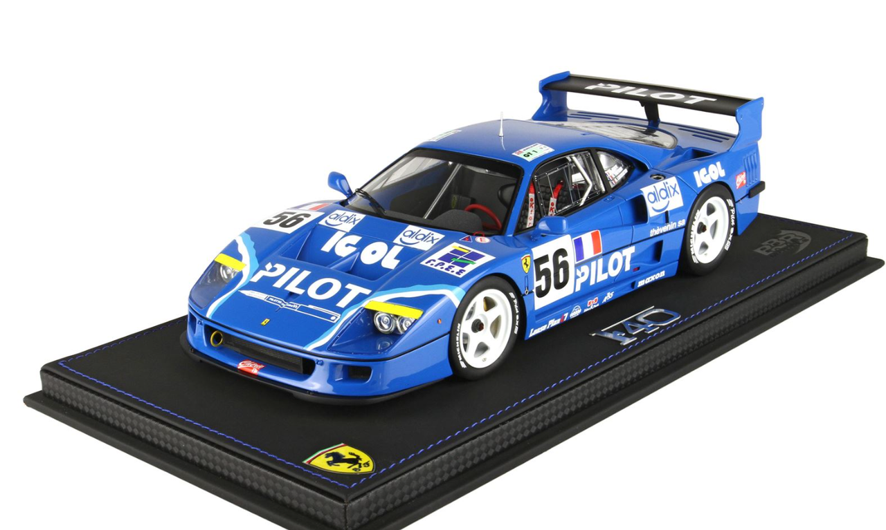 1/18 BBR 1996 Ferrari F40 LM Le Mans Pilot Pen Racing #56 Car