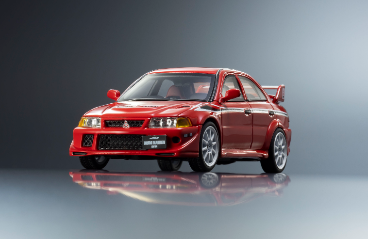 1/43 Kyosho Mitsubishi Lancer Evolution VI TME Red with Rallyart