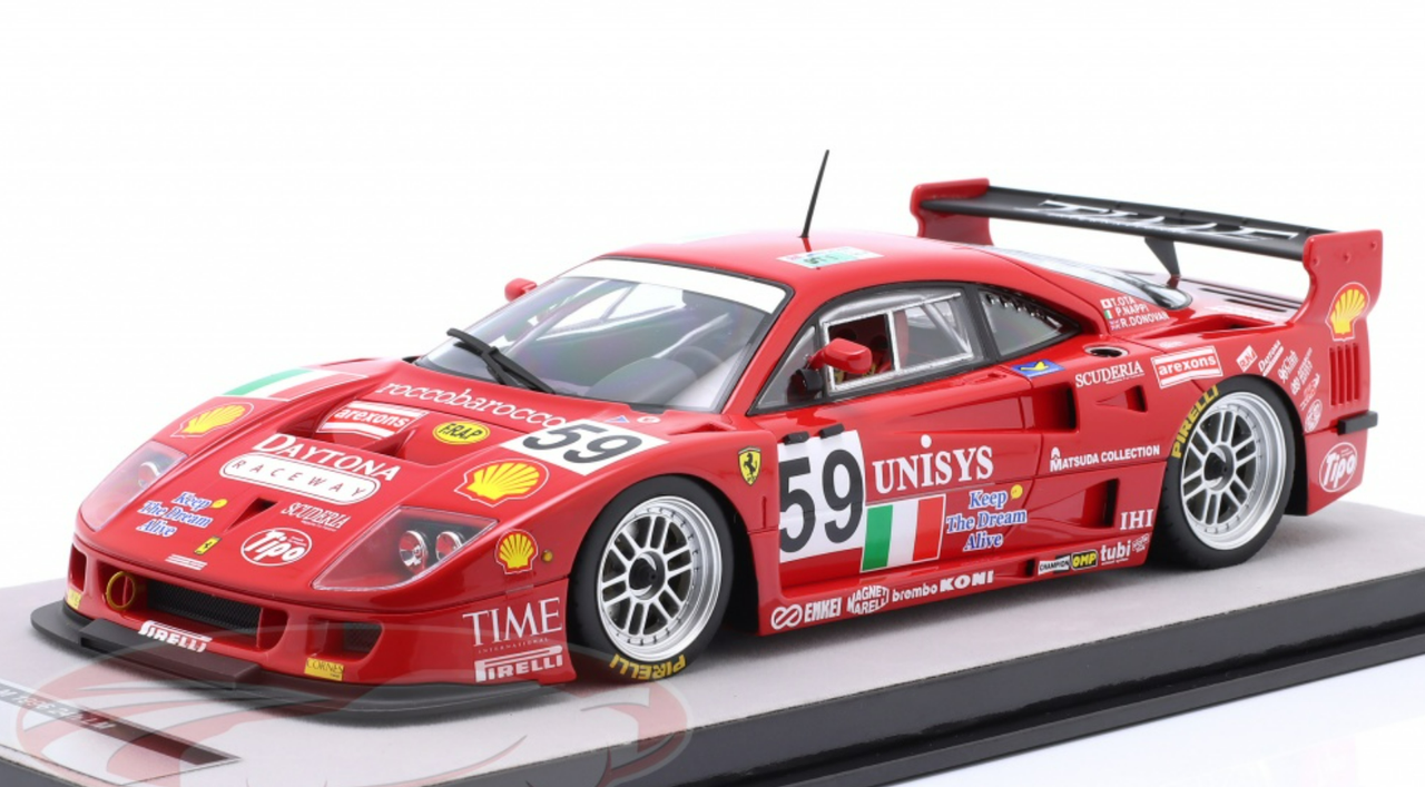 1/18 Tecnomodel 1995 Ferrari F40 GTE #59 24h LeMans Ennea SRL