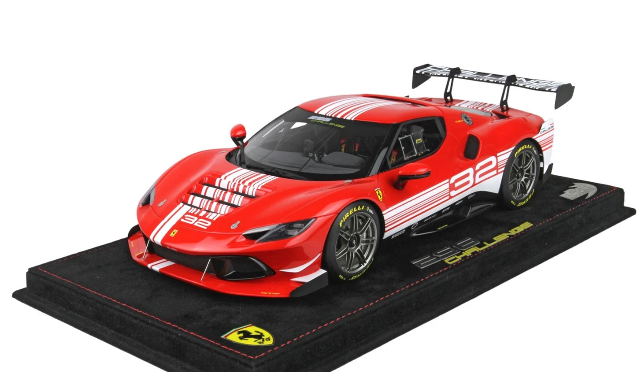 1/18 BBR 2023 Ferrari 296 Challenge #32 Ferrari World Championship