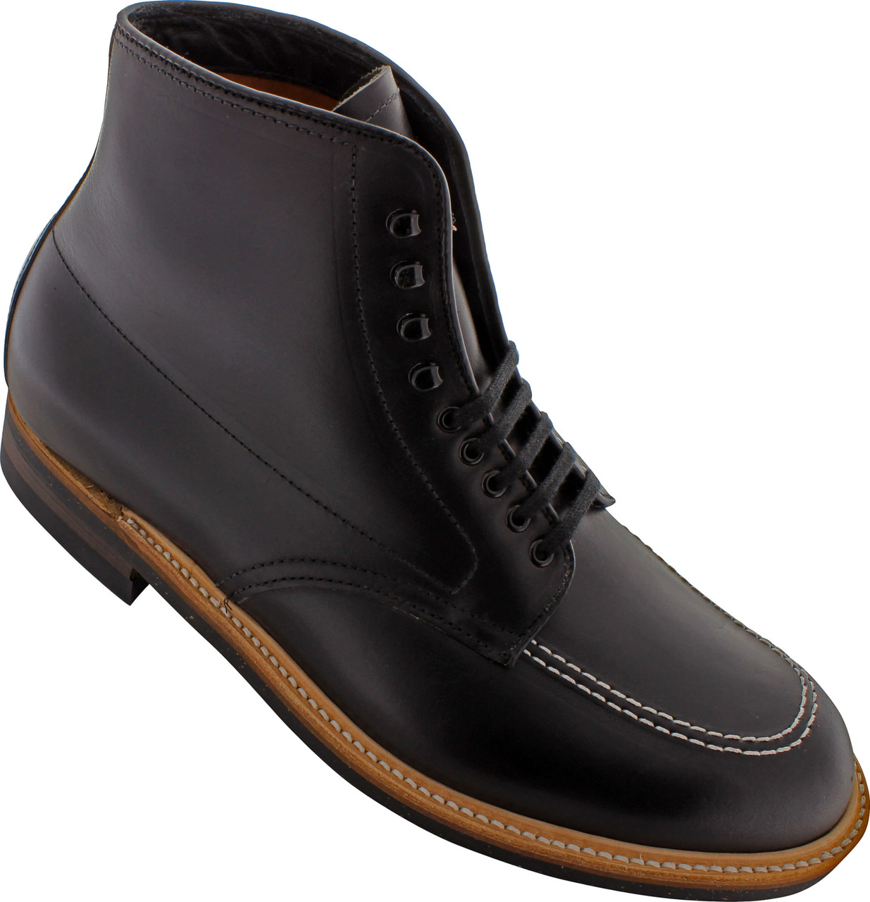 Alden 401 | Buy Alden 401 Black Calfskin Indy Boots w/ White