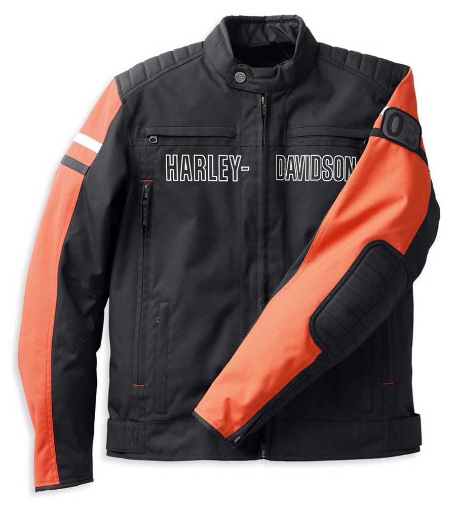 Harley-Davidson® Men's Hazard Waterproof Textile Jacket, Black