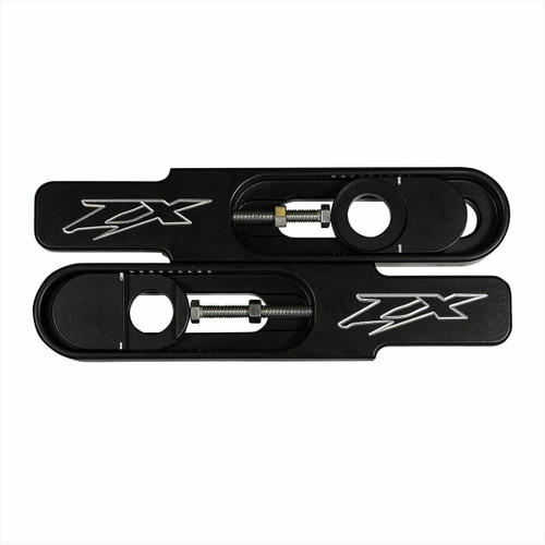 Kawasaki ZX14 Swingarm Extensions - Black Finish - Engraved