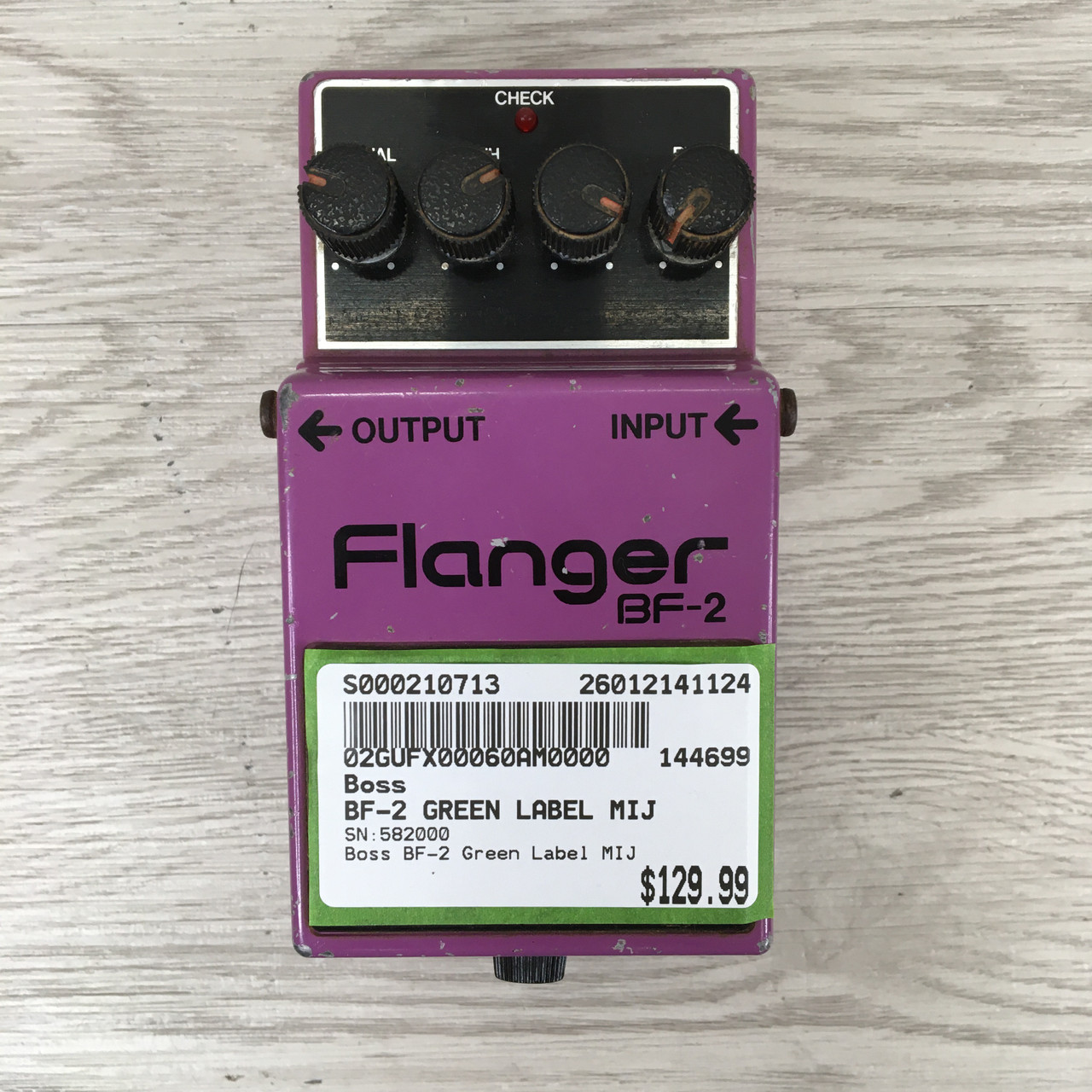 Used Boss BF-2 GREEN LABEL MIJ Vintage Guitar Effects Pedal