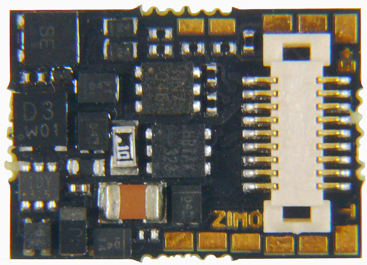 ZIMO MN180N18 Micro DCC Decoder - NEM662 Next18 Integral Connector