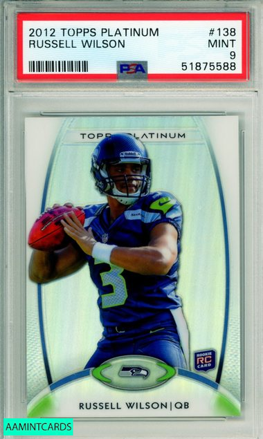 2012 TOPPS PLATINUM RUSSELL WILSON #138 ROOKIE SEATTLE SEAHAWKS RC