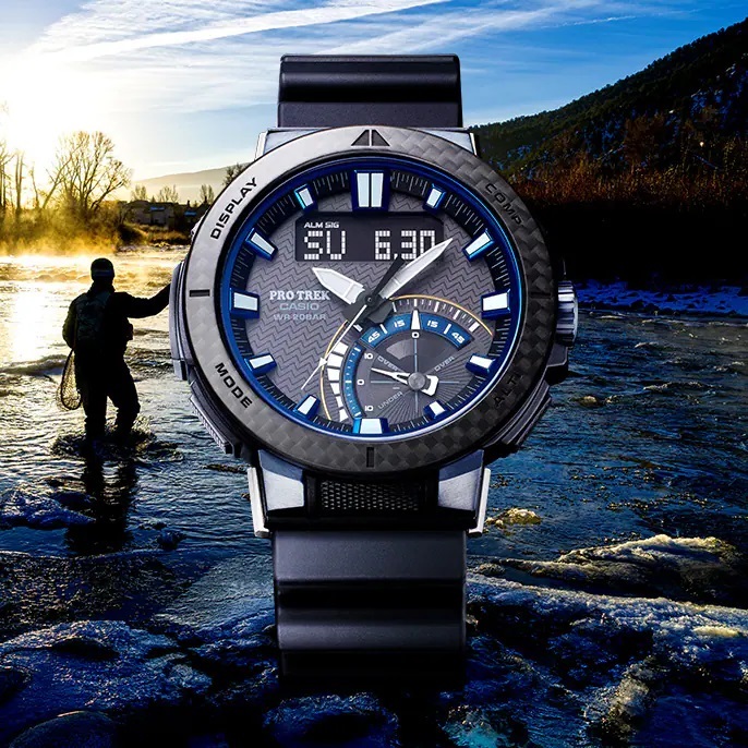 Casio Pro Trek Angler Line Carbon Fiber PRW-73X-1JF Multi-Band 6