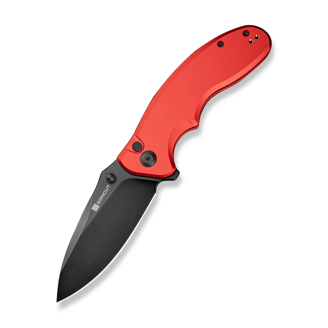Civivi Mini Shakan Folding Knife Red Aluminum Handle Nitro-V Plain