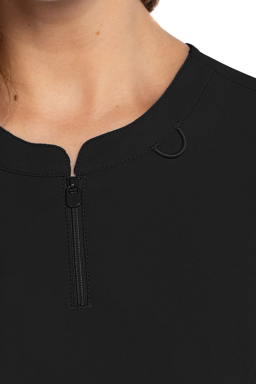 Med Couture Insight Zip Front Henley Top - Scrub Hub KC