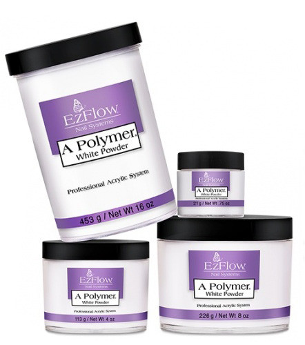 EzFlow A Polymer Powder in White - Lynamy Beauty Supply