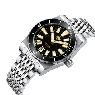 PHOIBOS Narwhal 200M Automatic Diver Watch PY061B Dark Blue Aventurine