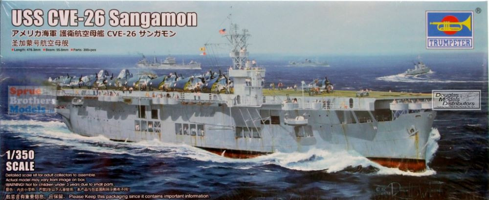 USS CVE-26 Sangamon 1/350スケール Amazon.com: FMOCHANGMDP 1/350