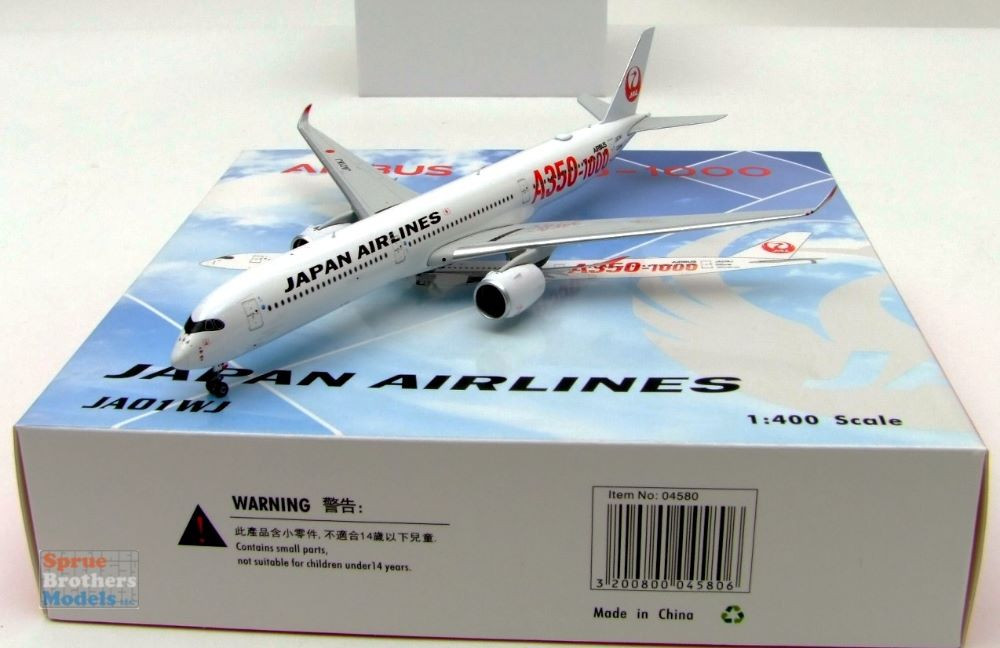 PHX04580 1:400 Phoenix Model Japan Airlines Airbus A350-1000 Reg