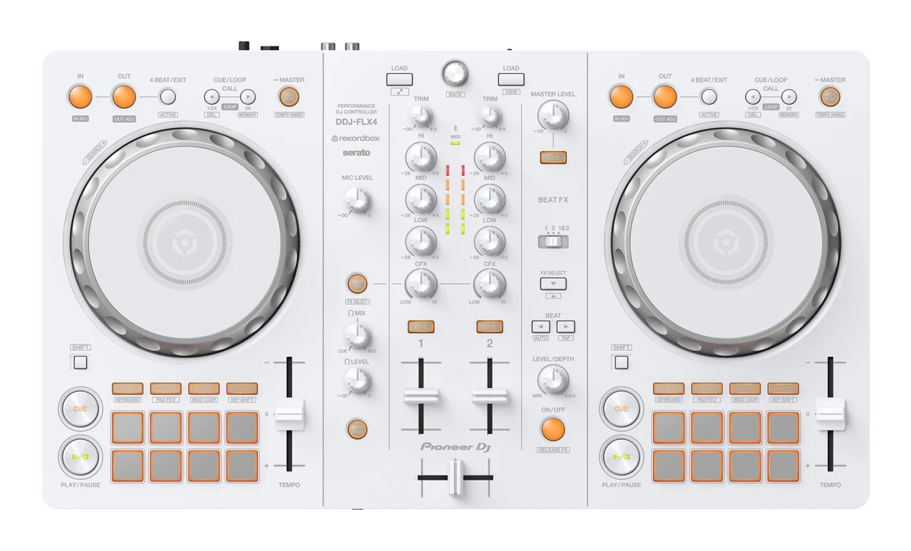 Pioneer DJ DDJ-FLX4-W 2-Channel DJ Controller For Rekordbox and