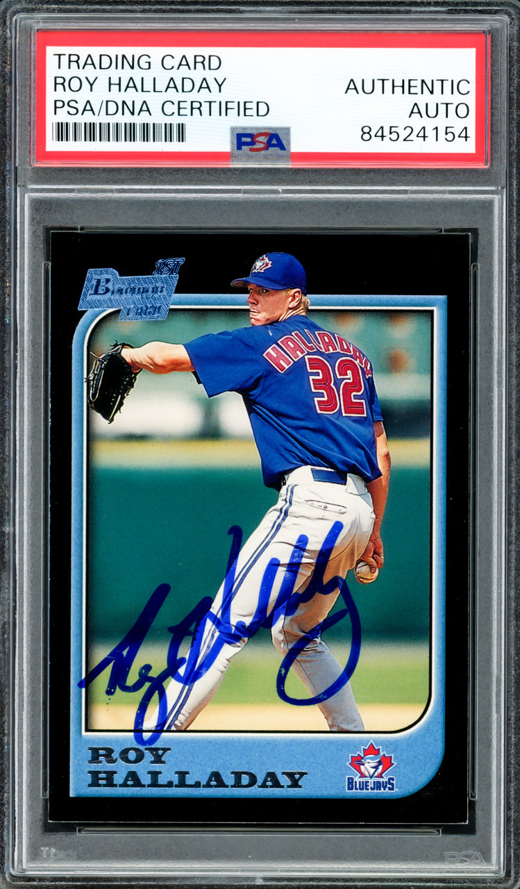 Roy Halladay Autographed 1997 Bowman Rookie Card #308 Toronto Blue