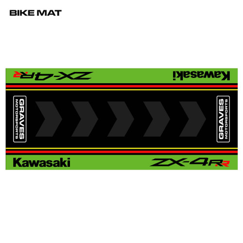 Graves Kawasaki ZX-4RR Bike Mat - Green