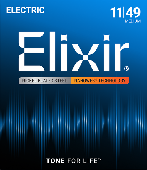 Elixir 19102 Optiweb Coated Nickel Plated Electric Guitar Strings