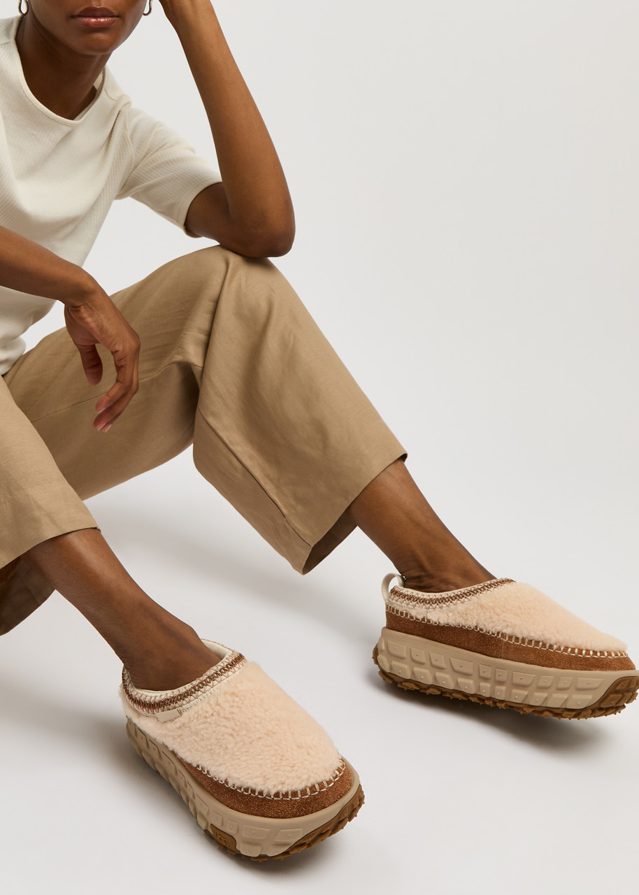 Shop Venture Daze Cozy shearling flatform shoes on Sale at