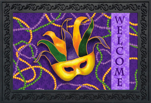 Mardi Gras Holiday Doormat - Briarwood Lane