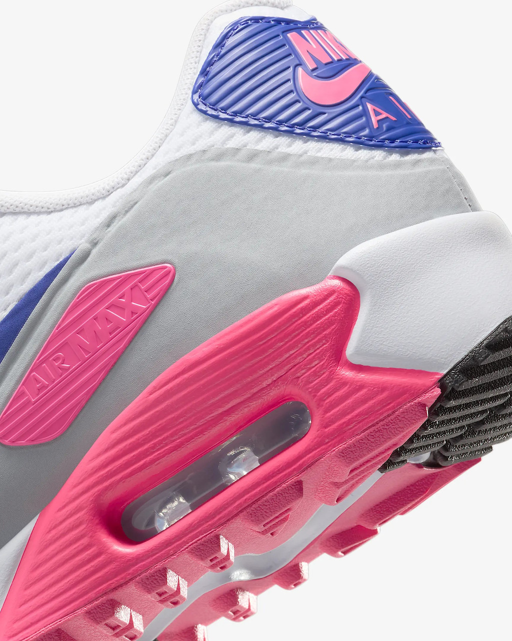 Nike Air Max 90G Golf Shoes: White / Concord / Laser Pink