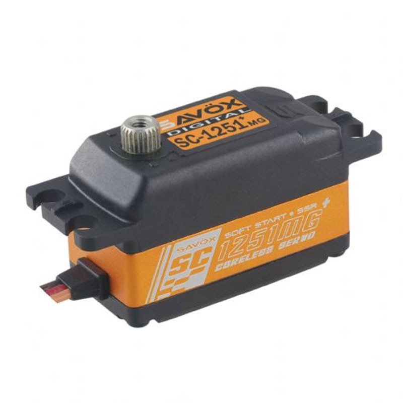 Savox SC-1251MG Low Profile Digital Servo with Soft Start, 0.09sec