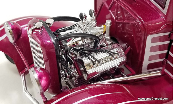 1932 Ford Hot Rod Pick-Up GNDS #7, Metallic Pink 1:18 Diecast