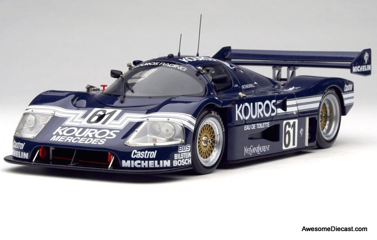 RARE!! Exoto 1:18 1987 Sauber-Mercedes C9 #61 “Kouros'': 1000km of Spa