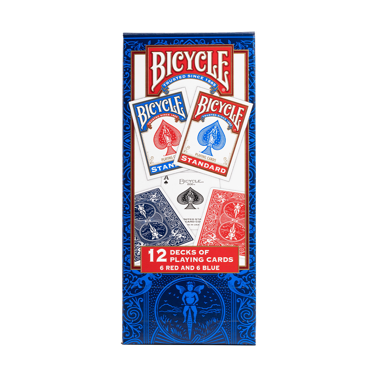 Bicycle Standard 808 Playing Cards, 12-pack Red and Blue - Cardtopia