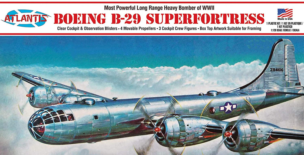 Boeing B-29 Superfortress 1:120 Model Kit with Swivel Stand