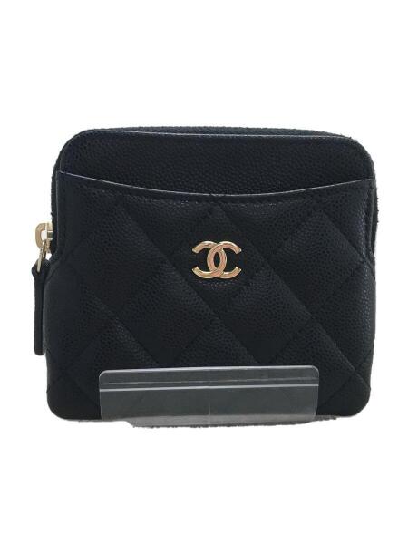 CHANEL(シャネル) / カードケースマトラッセ/キャビアスキン/ラウンド