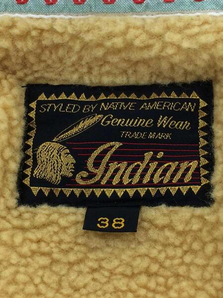 INDIAN MOTOCYCLE ネイティブ柄 裏ボア チマヨベスト 40 黄色