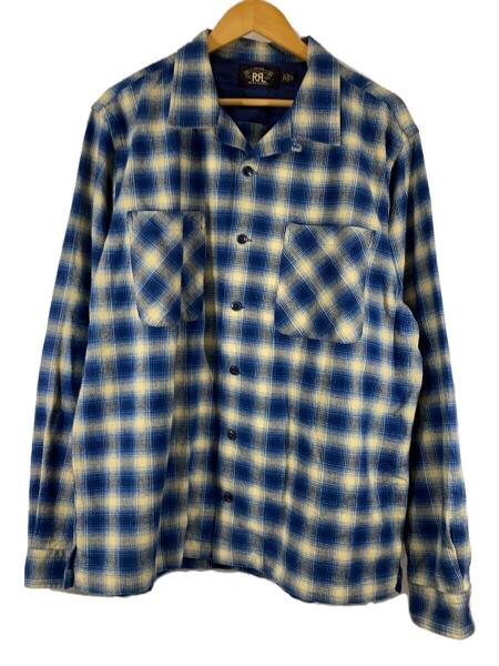 RRL(ダブルアールエル) / 長袖シャツ/XL/コットン/BLU/チェック
