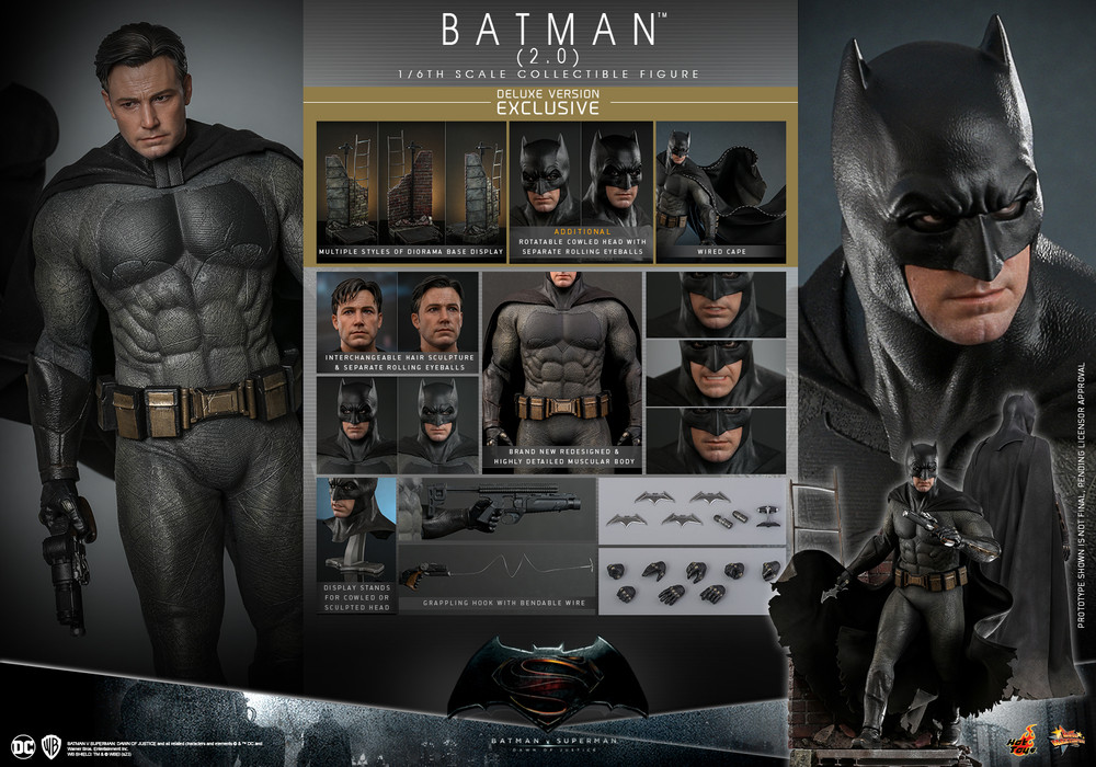 Hot Toys MMS732 1/6 Scale BATMAN (2.0) Deluxe Version