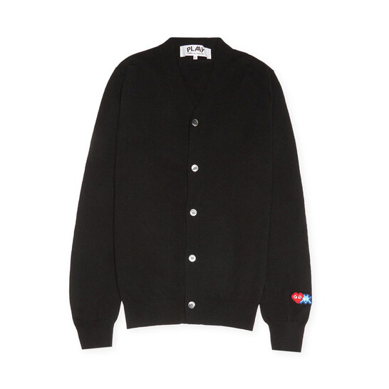 Comme Des Garcons Men's Invader Cardigan, Size Medium P1N088-Black