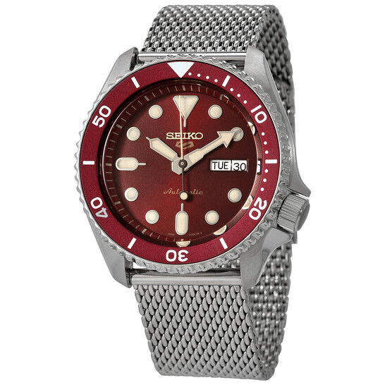 Seiko 5 Sports Automatic Red Dial Men's Watch SRPD69K1