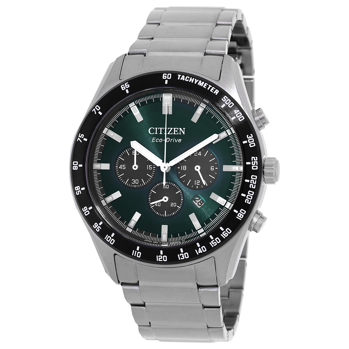 Citizen Eco-Drive Chronograph Green Dial Men's Watch CA4674-58X