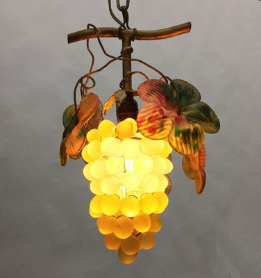 Art Glass Grape Pendant Lamp, 20th Century for sale at Pamono