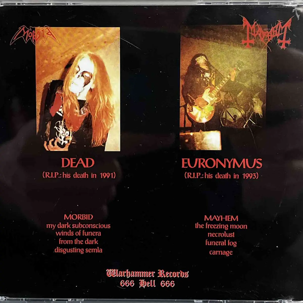 Morbid / Mayhem A Tribute To The Black Emperors Split CD B