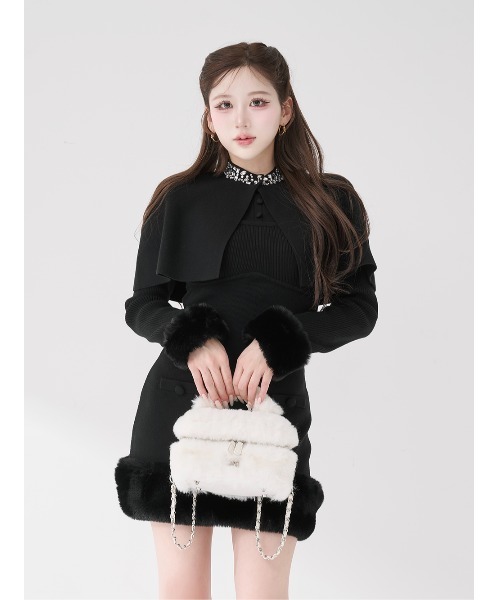 DARICH | ビジューケープニットミニワンピース - Buyee, an Online