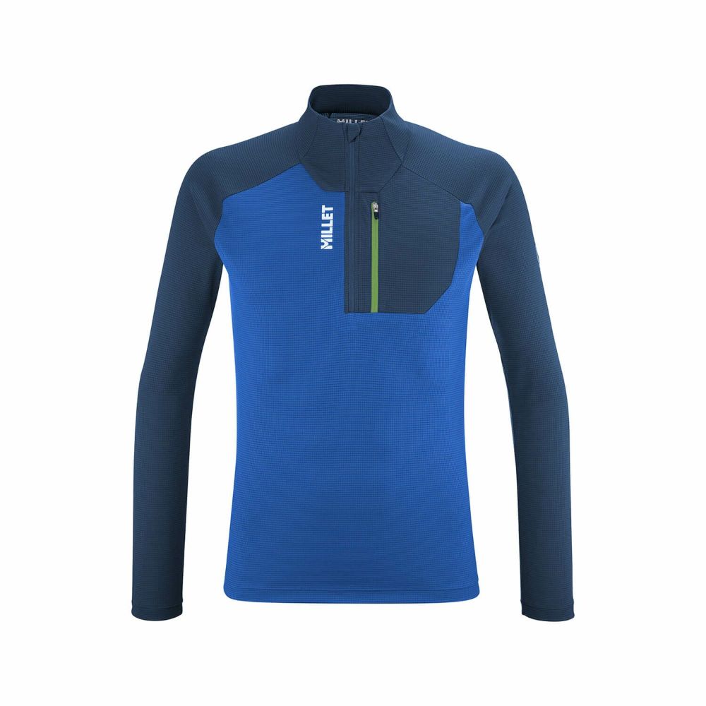 カメットジップTシャツロングスリーブ / ICON BLUE/DARK DENIM KAMET