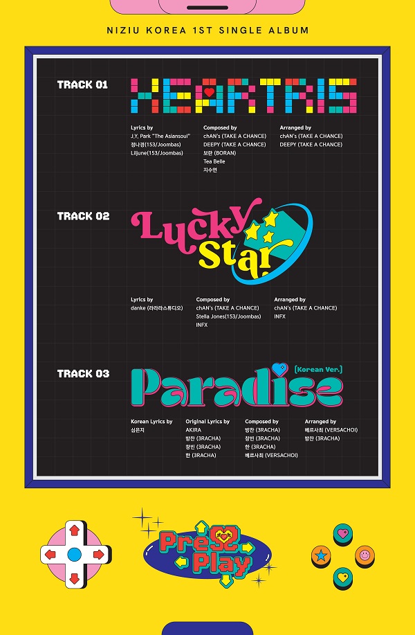 NiziU｜Korea 1st Single Album『Press Play』日本限定特典付商品販売