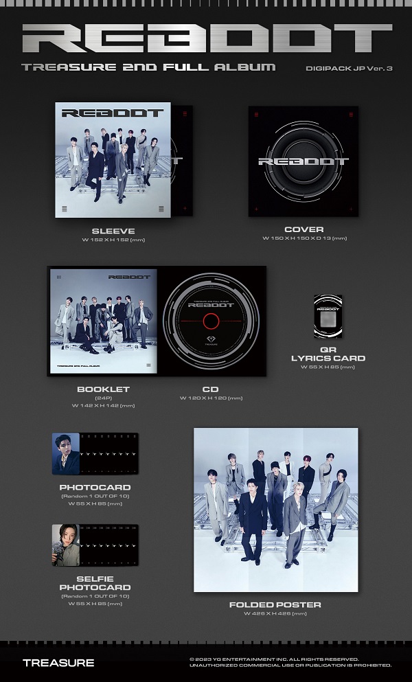 TREASURE｜韓国セカンドアルバム『REBOOT』DIGIPACK / JP LIMITED VER