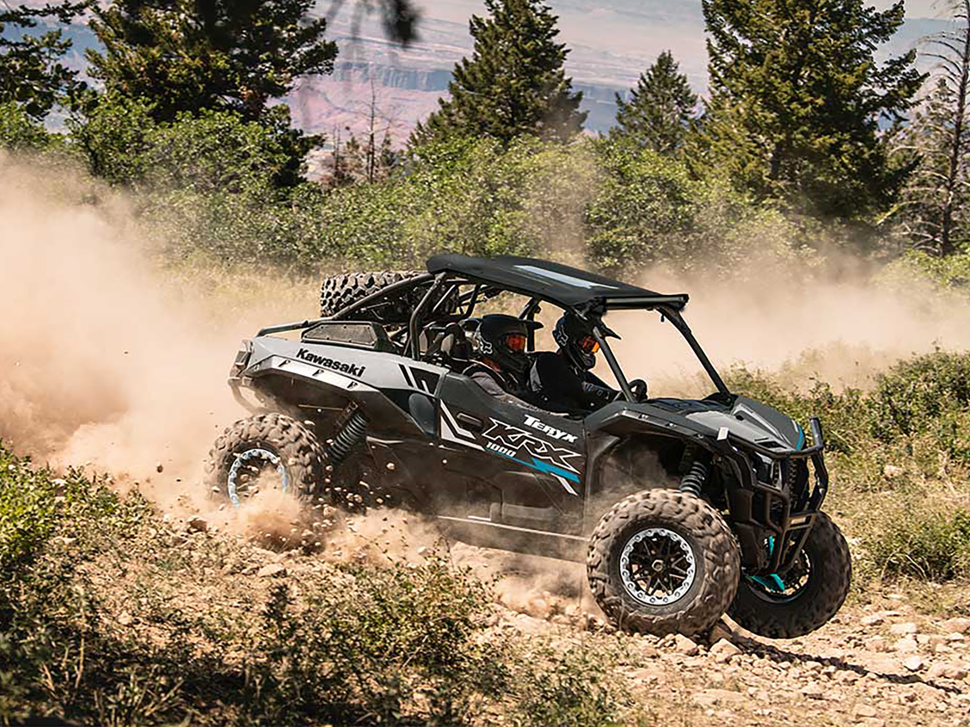 New 2025 Kawasaki Teryx KRX 1000 Metallic Sierra Blue / Super