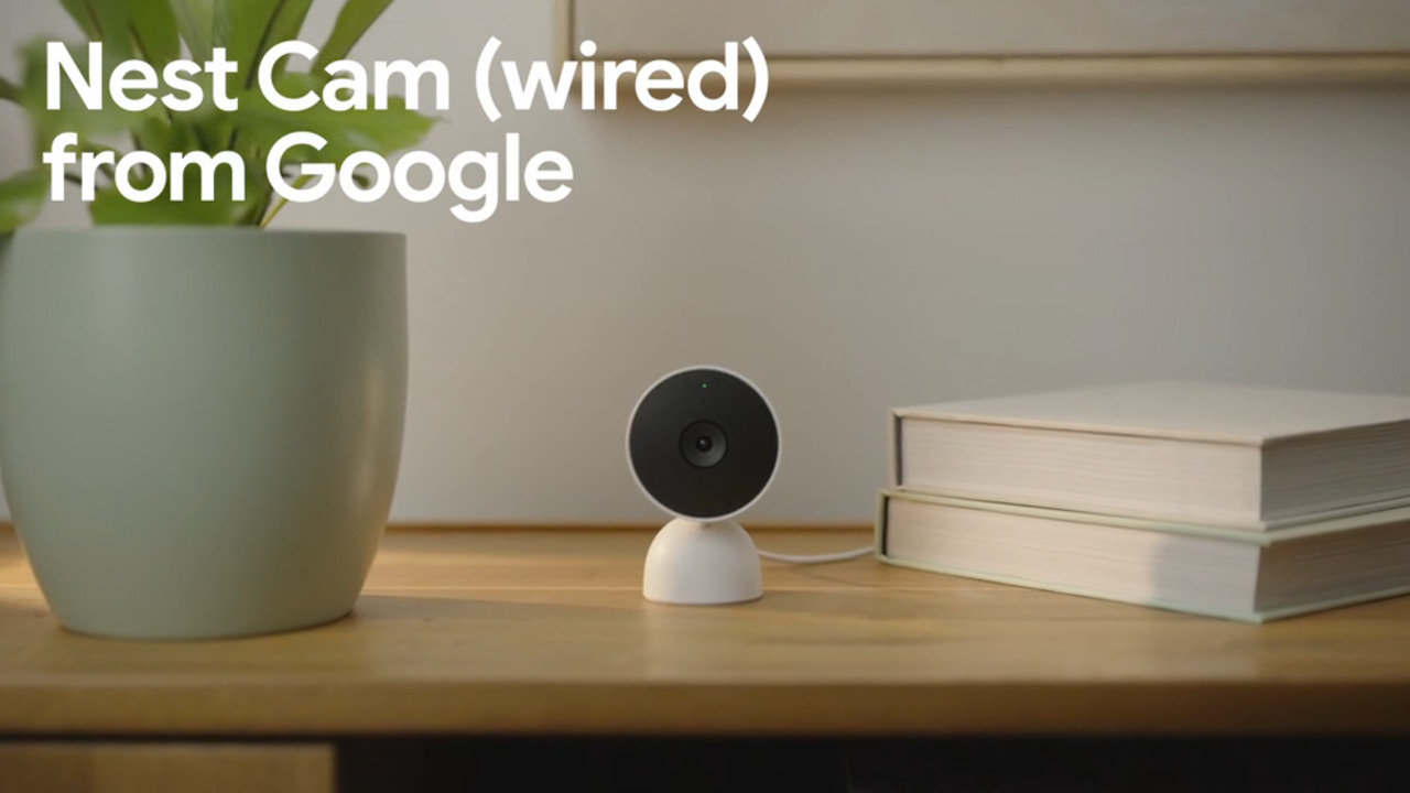 Google Nest Cam - Indoor Wired Smart Home Security Camera - Snow