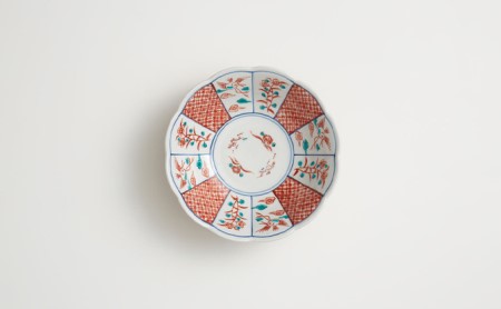 九谷焼 5号小鉢揃 赤絵小紋 a01 工芸品 | 石川県能美市 | ふるさと納税