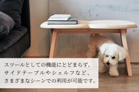 東濃ヒノキ使用 スツール (ダブル) 家具 インテリア サイドテーブル
