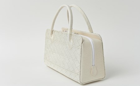 和装バッグ 利休バッグ あおりバッグ 組織 シルバー お着物に お茶席に