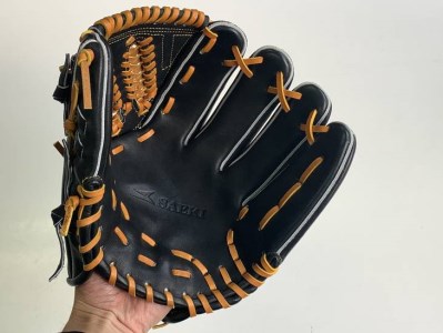 SAEKI 野球グローブ 【軟式・品番150】【ブラック】【Rオレンジ