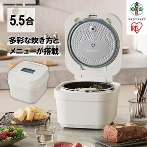 IHジャー炊飯器 5.5合 アイリスオーヤマ RC-IGA50-Wホワイト ｜ 炊飯器