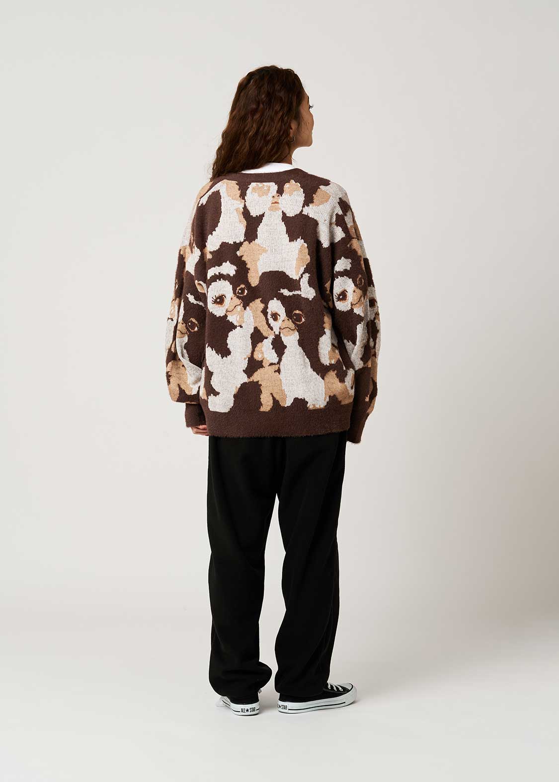 ギズモ ハニカミ パターン｜ジャカードVネックカーディガン｜ユニ